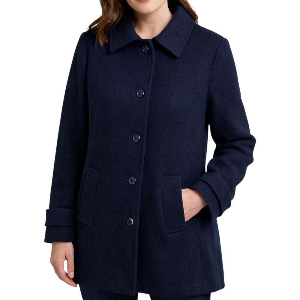 Vintage Pendleton Wool Peacoat 70s Button Down Hand Pockets Navy Blue Medium